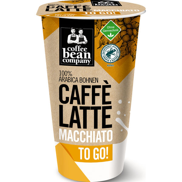 coffee bean latte macchiato to go